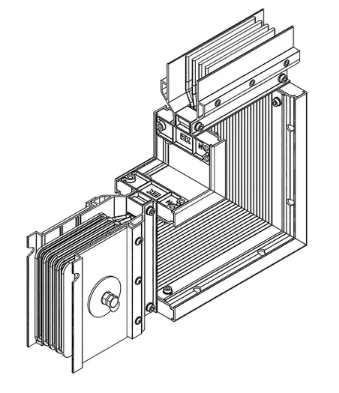 Фотография товара 'IEK LINEBAR Секция угловая вверх 4000А Al 3L+N+PER некрашеная IP55 транспортировочная LB-4000A4-25-F-LU'