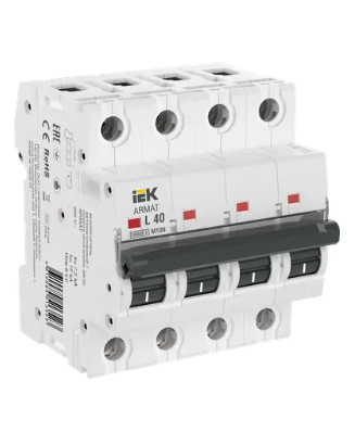 Фотография товара 'IEK ARMAT Автоматический выключатель M10N 4P L 40А AR-M10N-4-L040'