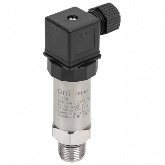 Фотография товара 'IEK PPT-G-ST-010-4-20-3-2 Преобр. давл. PPT10 0,5% 0-10Бар 4-20мА M20 DIN43650 ONI'