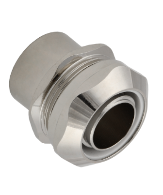 Фотография товара 'IEK ELASTA Муфта соединительная TMP20 М20 с внутренней резьбой латунная IP67 ET-MP40D-TMP-L-M20-020'