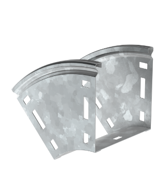 Фотография товара 'IEK ESCA Поворот плавный 45град тип В20 80х200мм HDZ CPV41-0-45-080-200-HDZ'