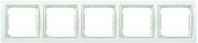 Фотография товара 'IEK Рамка 5-местная квадратная РУ-5-ББ BOLERO Q1, EMB52-K01-Q1'