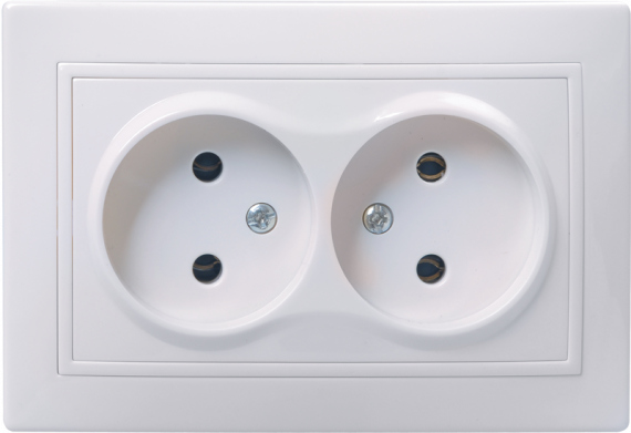 Фотография товара 'IEK Розетка 2-местная РС12-2-КБ без заземляющего контакта без защитной шторки 10А КВАРТА, ERK23-K01-10-DM'