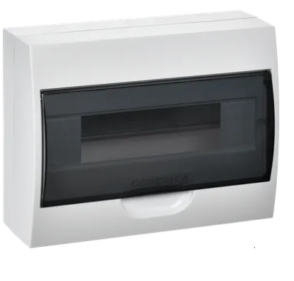 Фотография товара 'IEK  Корпус пластиковый ЩРН-П-12 черная прозрачная дверь IP41 MKP12-N-12-41-G'