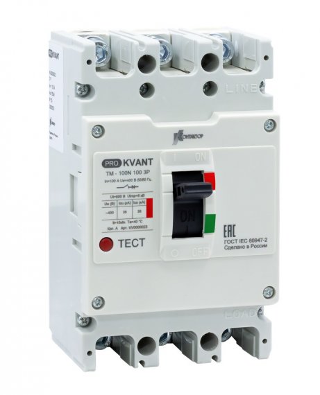 Фотография товара 'IEK KV0000019 Выкл. авт. PRO.KVАNT TM-100N 3P 40А 35кА'