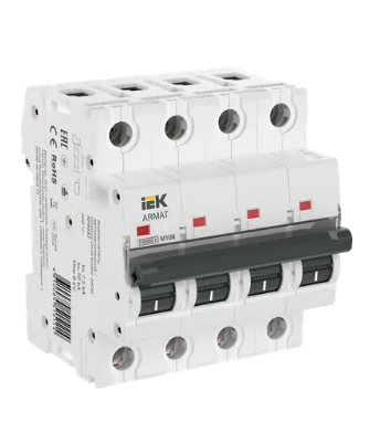 Фотография товара 'IEK ARMAT Автоматический выключатель M10N 4P Z 2А AR-M10N-4-Z002'