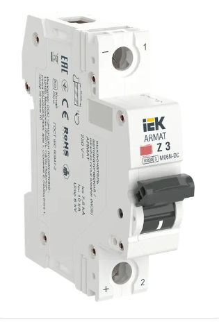 Фотография товара 'IEK ARMAT Автоматический выключатель M06N-DC 1P Z 3А, AR-M06N-1-Z003DC'