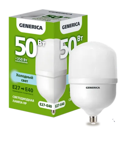 Фотография товара 'IEK Лампа светодиодная HP 50Вт 230В 6500К E27-E40 LL-HP-50-230-65-E27-E40-G'