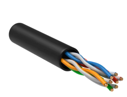 Фотография товара 'IEK Витая пара U/UTP кат.5E 24AWG 4 пары LDPE 1м черный (305м), BC3-C5E04-139-305-R-G'