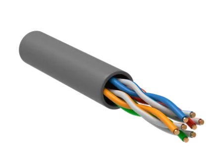 Фотография товара 'IEK Витая пара U/UTP кат.5E 24AWG 4 пары PVC 1м серый (305м), BC1-C5E04-111-305-R-G'