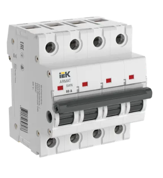 Фотография товара 'IEK ARMAT Выключатель-разъединитель SWN 4P 80А AR-SWN-4-080'