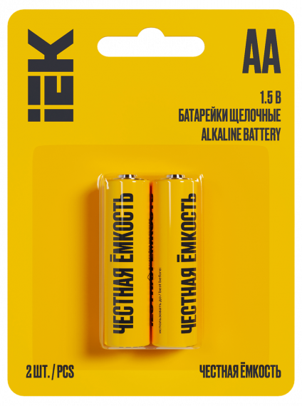 Фотография товара 'IEK ABT-LR06-OP-L02 Батарейка щелоч. Alkaline LR06/AA'