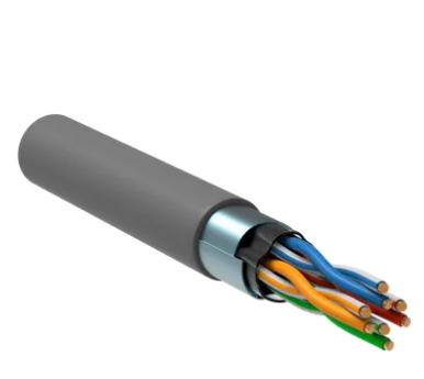 Фотография товара 'IEK Витая пара F/UTP кат.5E 24AWG 4 пары LSZH 1м серый (305м), BC1-C5E04-321-305-R-G'