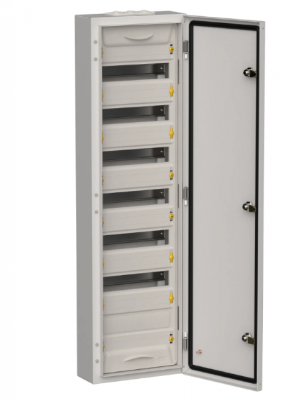 Фотография товара 'IEK TITAN 5 Корпус металлический ЩРн-84 (1х84) 1085х310х140мм IP54 серый (одна дверь) TI5-50-N-084-54-7035'