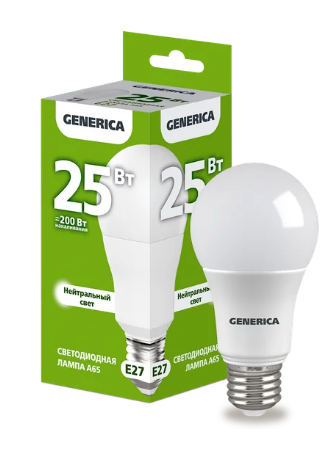 Фотография товара 'IEK Лампа светодиодная A65 груша 25Вт 230В 4000К E27 LL-A65-25-230-40-E27-G'