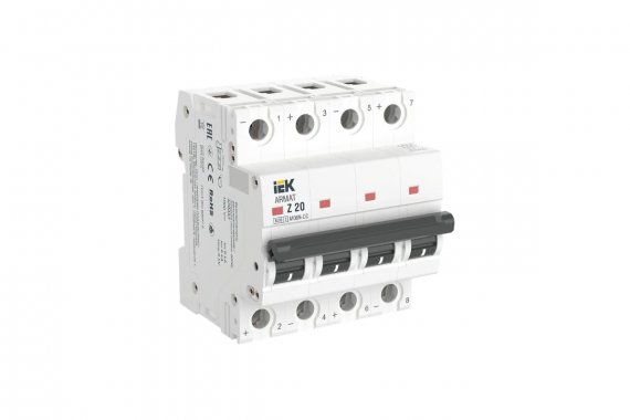 Фотография товара 'IEK AR-M06N-4-Z020DC ARMAT Авт. выкл. M06N-DC 4P Z 20А'
