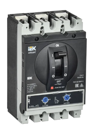 Фотография товара 'IEK ARMAT Автоматический выключатель в литом корпусе 3P типоразмер G 85кА 160А AR-MCCB-3G-085-0160A-ATUC'