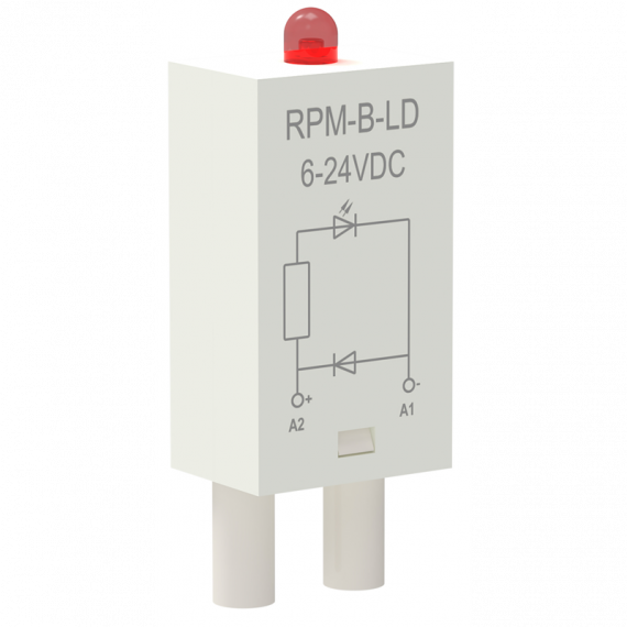 Фотография товара 'IEK RPM-B-LD-DC6-24V Модуль защиты для реле диод+светодиод 6-24В DC ONI'