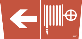 Фотография товара 'IEK Самоклеящаяся этикетка 240х90мм "Пожарный кран/стрелка налево" для ССА 5043, LPC10-1-31-28-PKNAL'