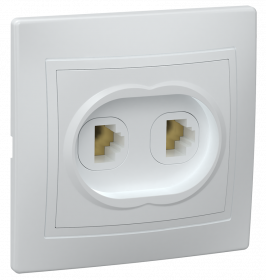 Фотография товара 'IEK Розетка 2-местная телефонная РТ12-КБ КВАРТА, ETK20-K01-DM'