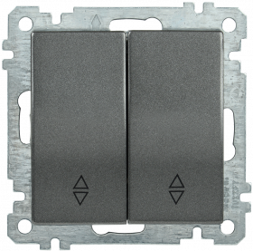 Фотография товара 'IEK Выключатель 2-клавишный проходной ВС10-2-2-Б 10А BOLERO, EVB22-K95-10'