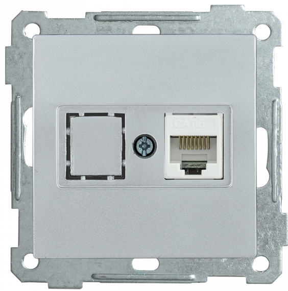 Фотография товара 'IEK Розетка компьютерная РК10-1-Б RJ45 Cat5e BOLERO, EKB15-01-K23'