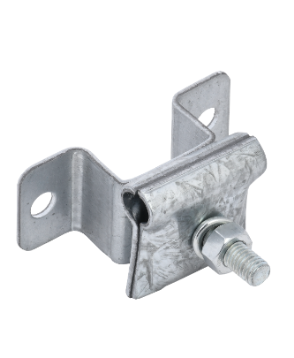 Фотография товара 'IEK Держатель-зажим соединительный круглого проводника 6-12мм опорный L=30-40мм оцинкованная сталь ZHC81-11-1-16-040'