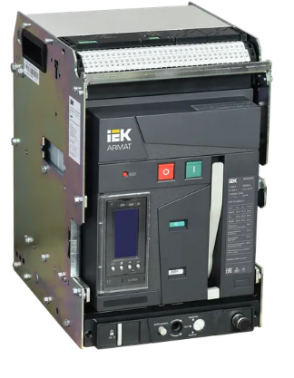Фотография товара 'IEK ARMAT Воздушный автоматический выключатель выдвижного исполнения 3P типоразмер A 66кА 800А AR-ACB-3VA-066-0800A-TTCF'
