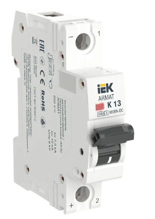 Фотография товара 'IEK ARMAT Автоматический выключатель M06N-DC 1P K 13А AR-M06N-1-K013DC'