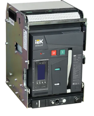 Фотография товара 'IEK ARMAT Воздушный автоматический выключатель выдвижного исполнения 3P типоразмер A 66кА 1600А AR-ACB-3VA-066-1600A-TTCF'