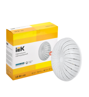 Фотография товара 'IEK Светильник светодиодный ДПБ 2006 18Вт IP20 4000К круг белый LDPB0-2006-18-4000-K01'