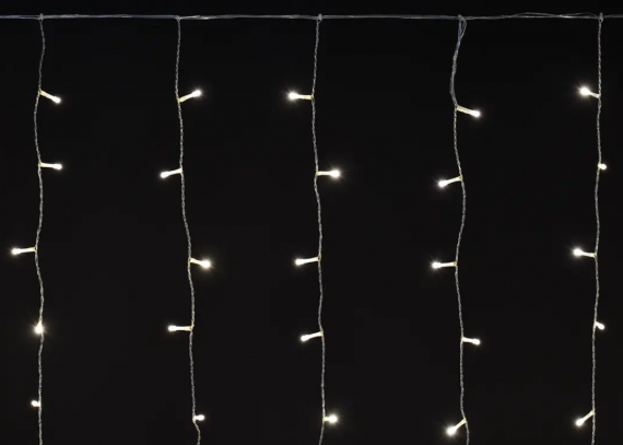 Фотография товара 'IEK LIGHTING Гирлянда бахрома 4,5х0,7м 200 светодиодов теплый белый свет IP44 прозрачный шнур 3м 230В транзит LGDU301-1-200-L3-T-S-44'