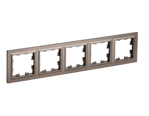Фотография товара 'IEK BRITE Рамка 5-местная РУ-5-БрТБ темная бронза BR-M52-K45'