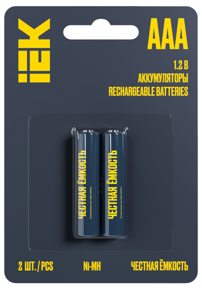 Фотография товара 'IEK AAK-NIMH-03-1100-L02 Аккумулятор GREEN Ni-MH AAA 1100мАч'