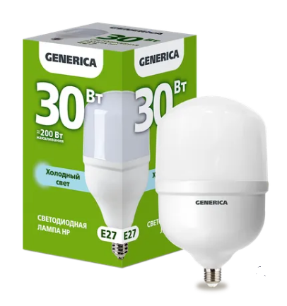 Фотография товара 'IEK Лампа светодиодная HP 30Вт 230В 6500К E27 LL-HP-30-230-65-E27-G'