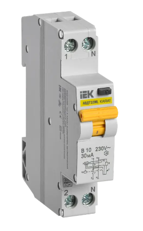 Фотография товара 'IEK Выключатель автоматический дифференциального тока АВДТ32ML тип A В10 30мА, MVD12-1-010-B-030-A'