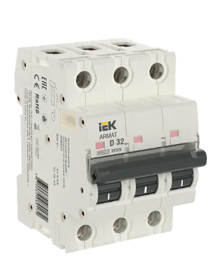 Фотография товара 'IEK ARMAT Автоматический выключатель M06N 3P D 32А, AR-M06N-3-D032'