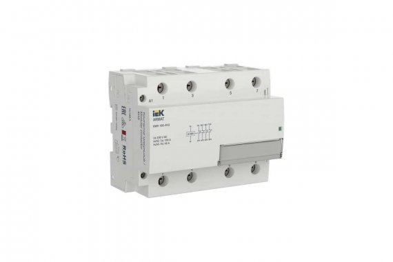 Фотография товара 'IEK AR-KMR20-100-04-024 ARMAT Контактор модульный KMR 100А 24В AC/DC 4НЗ'