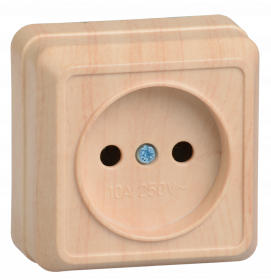 Фотография товара 'IEK Розетка 1-местная для открытой установки РС20-2-ОС без заземляющего контакта 10А, ERO10-K03-10-DC'