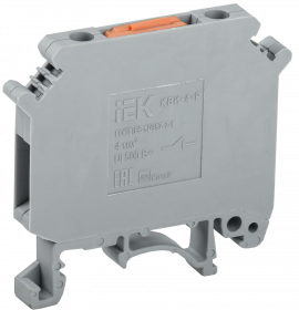 Фотография товара 'IEK Клемма винтовая КВИ-4-Р с размыкателем, YZN30-004P-K03'