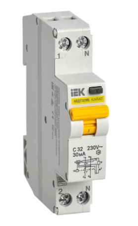 Фотография товара 'IEK Выключатель автоматический дифференциального тока АВДТ32МL C32 30мА KARAT, MVD12-1-032-C-030'