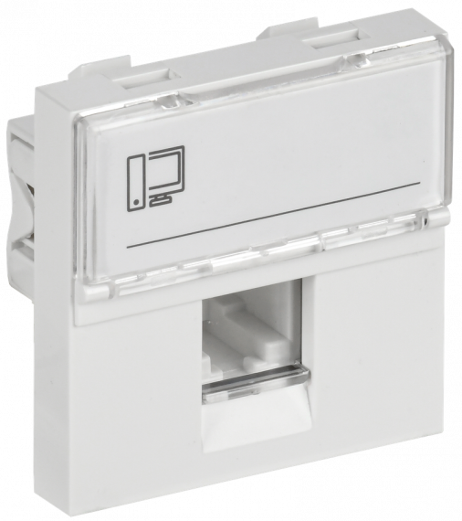 Фотография товара 'IEK PR-KK40D-RI-0-2-1C06U-K01 PRIMER РКИ-20-00-П-6 Розетка RJ45 кат.6 (2 мод.)'