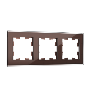 Фотография товара 'IEK BRITE Рамка 3 -местная РУ-3-2-БрТБ стекло темная бронза BR-M32-G-K45'