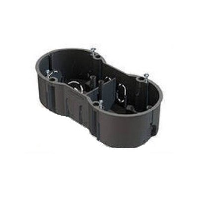 Фотография товара 'IEK Коробка КМ40007 установочная 2х местная для твердых стен 141x70x45 UKT20-141-070-045'