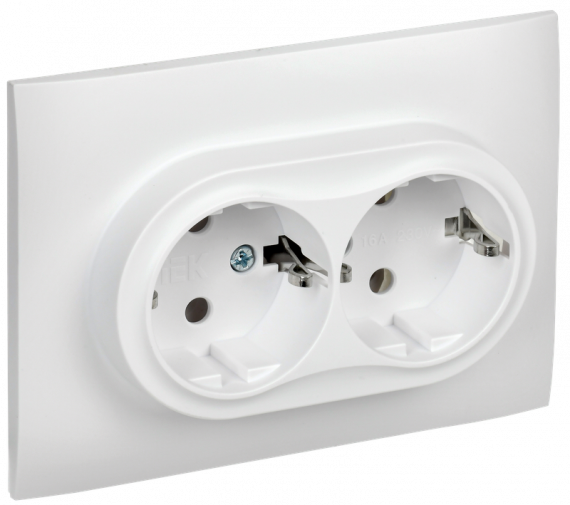 Фотография товара 'IEK SK-R21-16-K01-F SKANDY Роз. 2-я с з/к без з/ш 16А сб. SK-R08W'