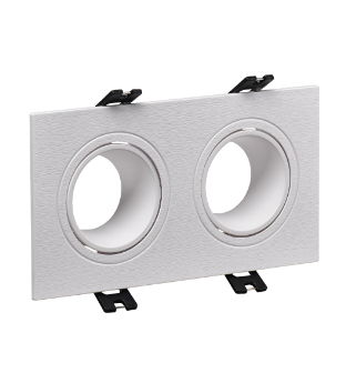 Фотография товара 'IEK LIGHTING Светильник 4102 встраиваемый под лампу 2хMR16 квадрат пластиковый белый LT-UVB0-4102-GU05-2-K01'