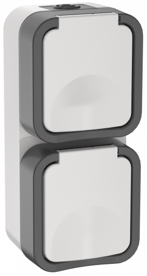 Фотография товара 'IEK TS-R26-16-55-V-K41 TORS Розетка 2-я с з/к кр. верт. 16А IP55 TS232'