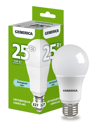 Фотография товара 'IEK  Лампа светодиодная A65 груша 25Вт 230В 6500К E27 LL-A65-25-230-65-E27-G'