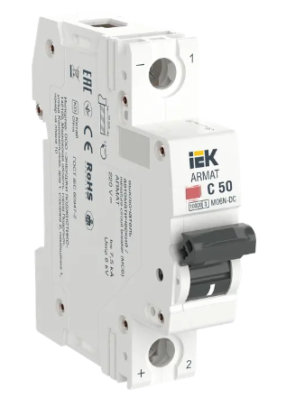 Фотография товара 'IEK ARMAT Автоматический выключатель M06N-DC 1P C 50А AR-M06N-1-C050DC'