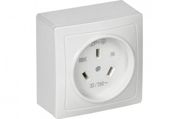 Фотография товара 'IEK ERP10-032-K01 Розетка разборная для плиты с з/к о/у белая 32А Рпл10-К'